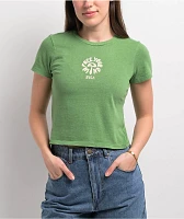 RVCA 411 Green Crop T-Shirt