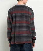 RVCA Bridge Garage Blue Stripe Long Sleeve T-Shirt