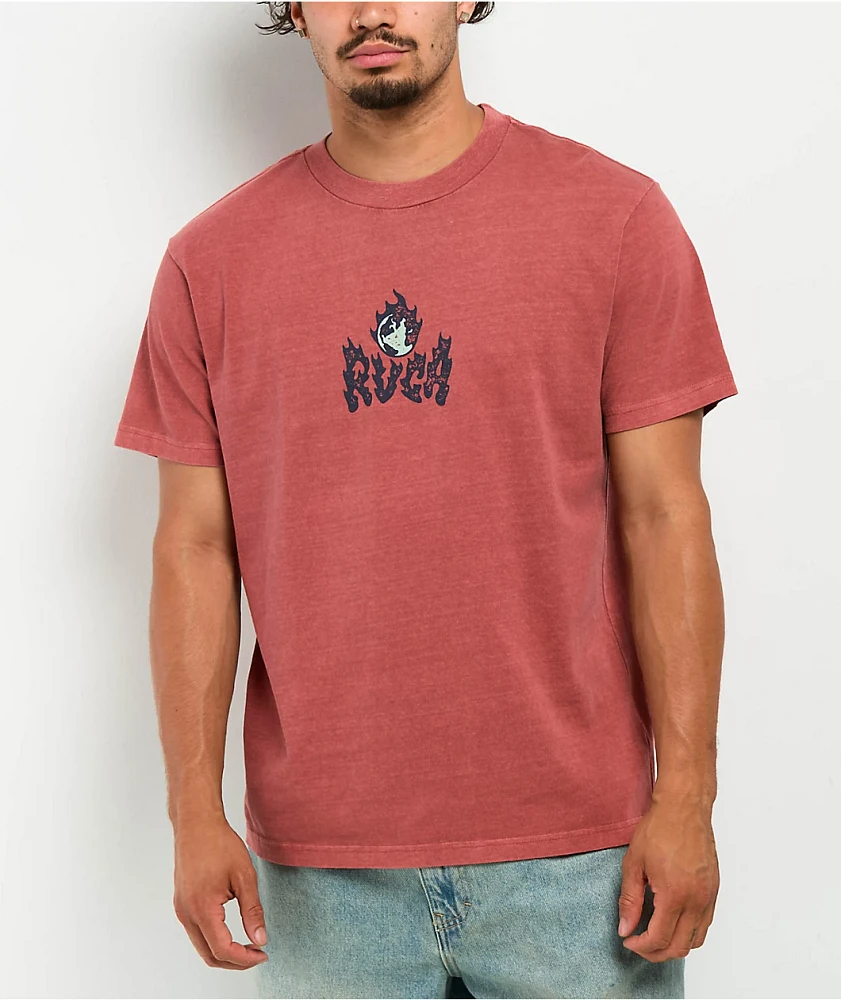 RVCA Burn Notice Rust T-Shirt