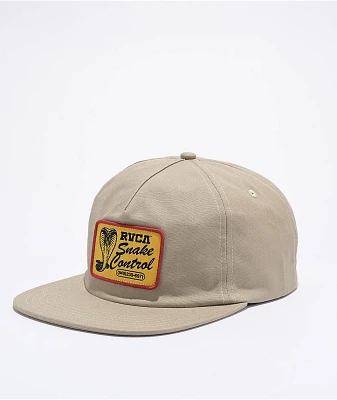 RVCA Cobra Services Khaki Snapback Hat