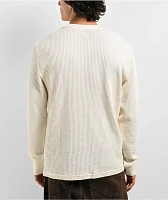 RVCA Day Shift Off White Thermal Long Sleeve T-Shirt