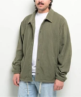 RVCA Downtown Olive Fleece Coaches Jacket