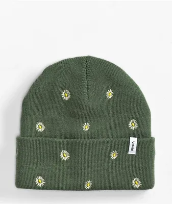 RVCA Embroidered Essential Leaf Green Beanie