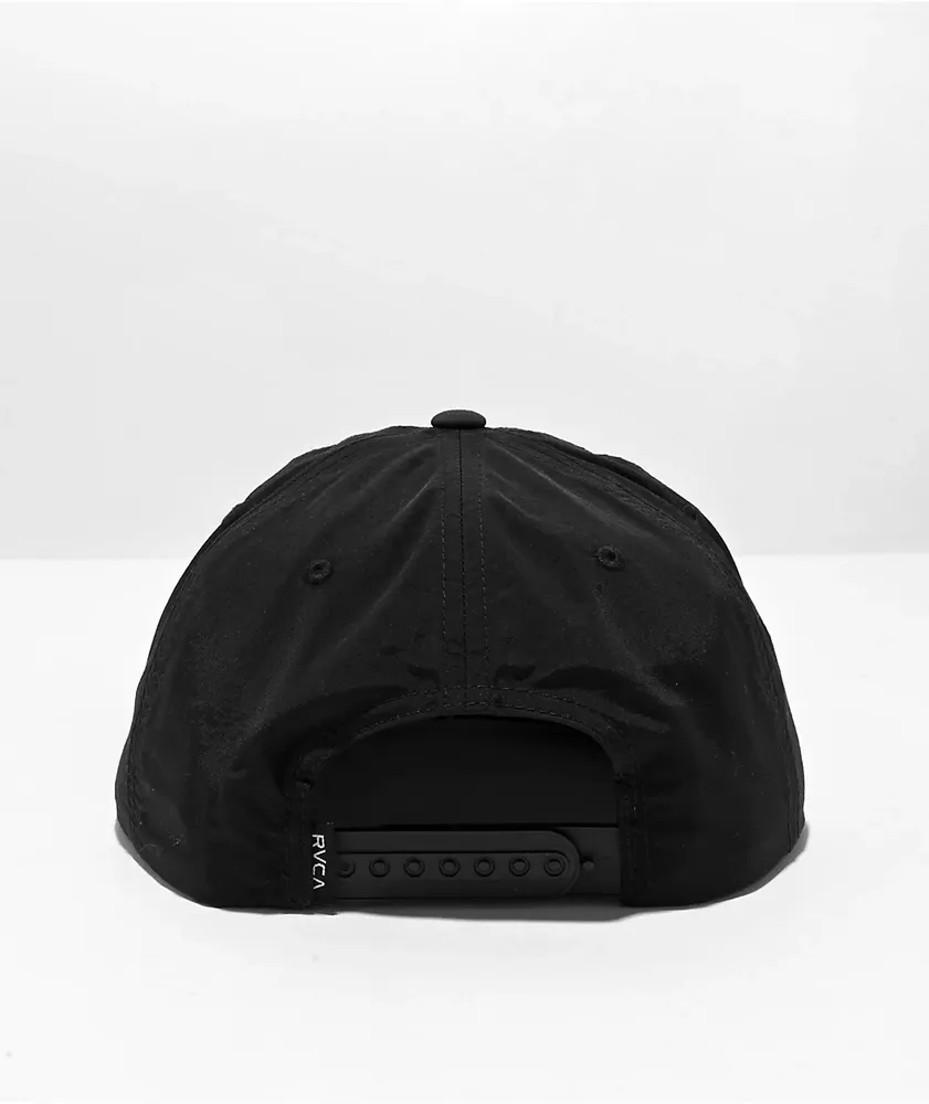 RVCA Ground Cover Black Snapback Hat