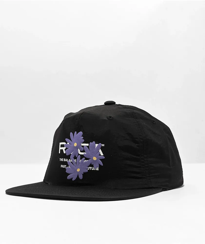 RVCA Ground Cover Black Snapback