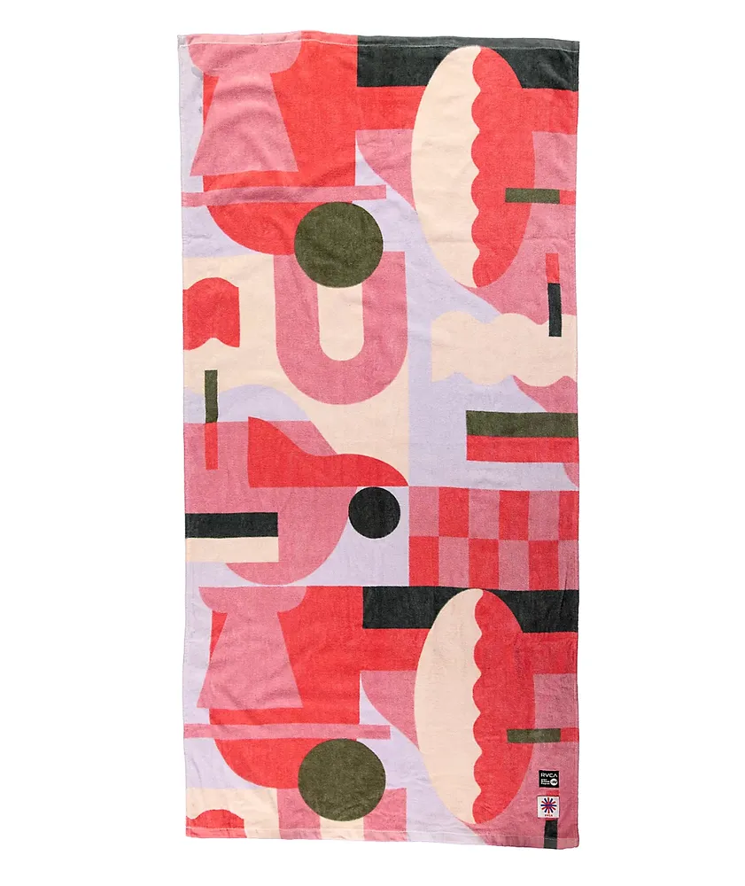 RVCA Jesse Brown Pink Beach Towel