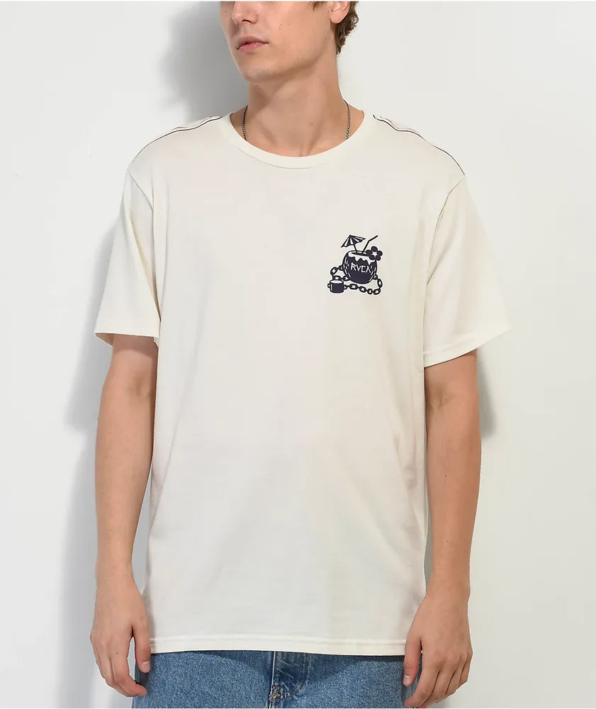 RVCA Locked Down White T-Shirt