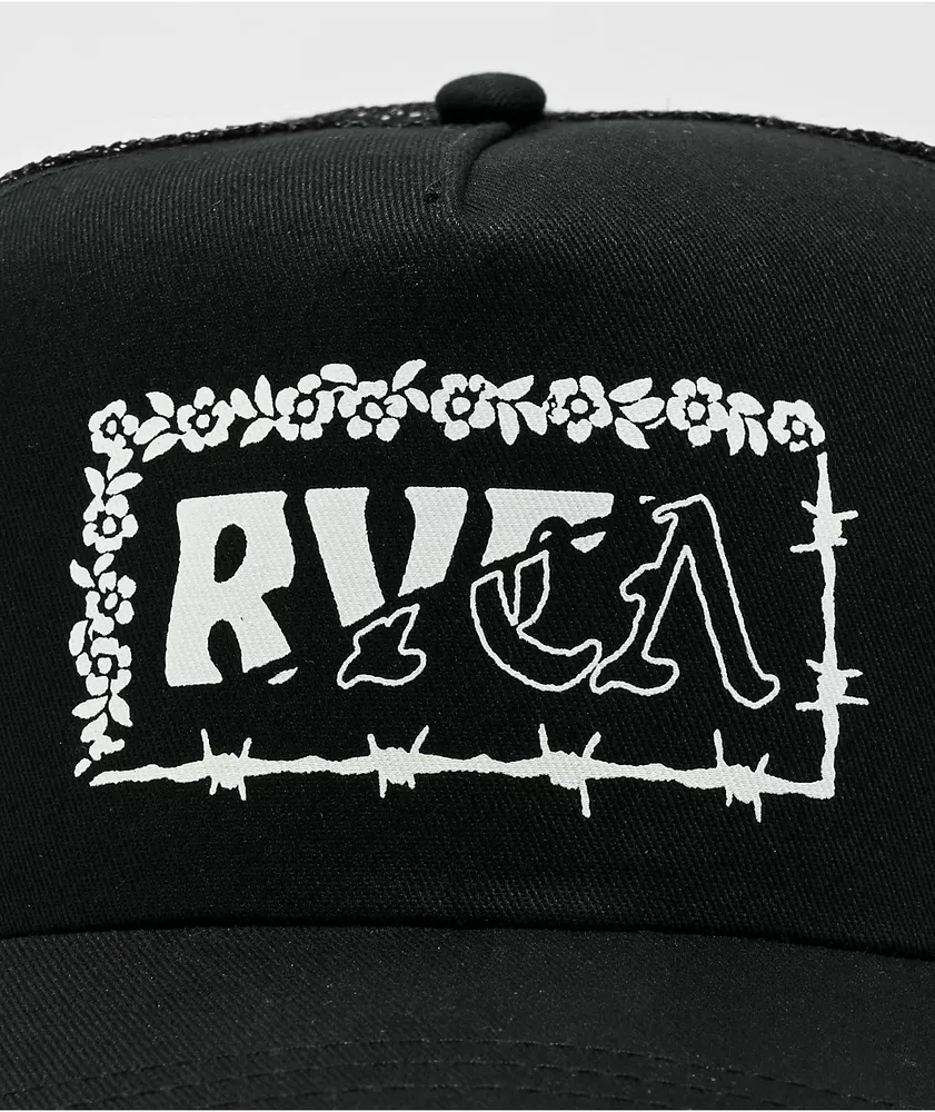 RVCA Overgrown Black Trucker Hat