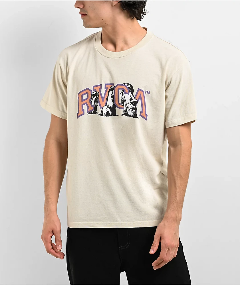 RVCA Rapa Nui Beige T-Shirt