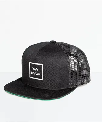 RVCA VA All The Way Black Trucker Hat