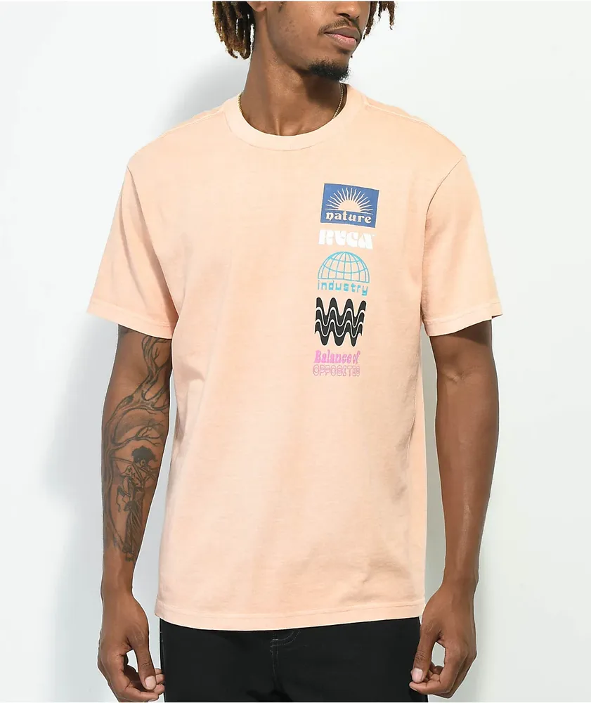 RVCA Vibrations Pink Dyed T-Shirt 