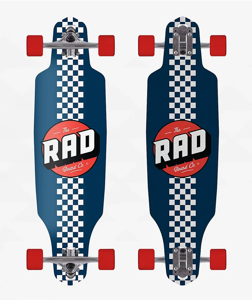 Rad Checker Pin 36" Drop Through Longboard Complete
