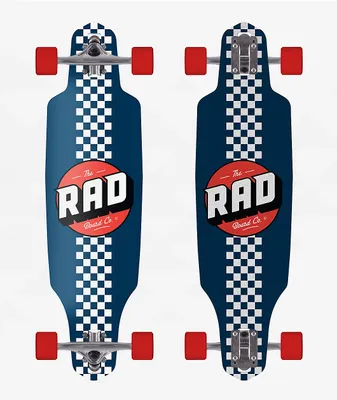 Rad Checker Pin 36" Drop Through Longboard Complete