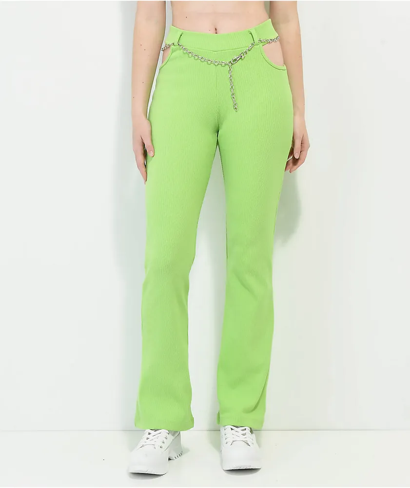 Hot Topic Green Plaid Pants Plus Size 3 No Belt