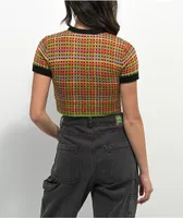 Ragged Priest Crystal Brown Knit Crop Top