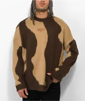 Ragged Priest Culprit Wave Brown Knit Sweater