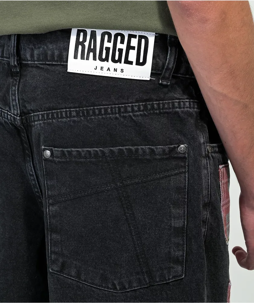 Ragged Priest Jerk Patches Black Skate Jeans