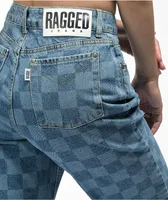 Ragged Priest Light Blue Checkered Jeans