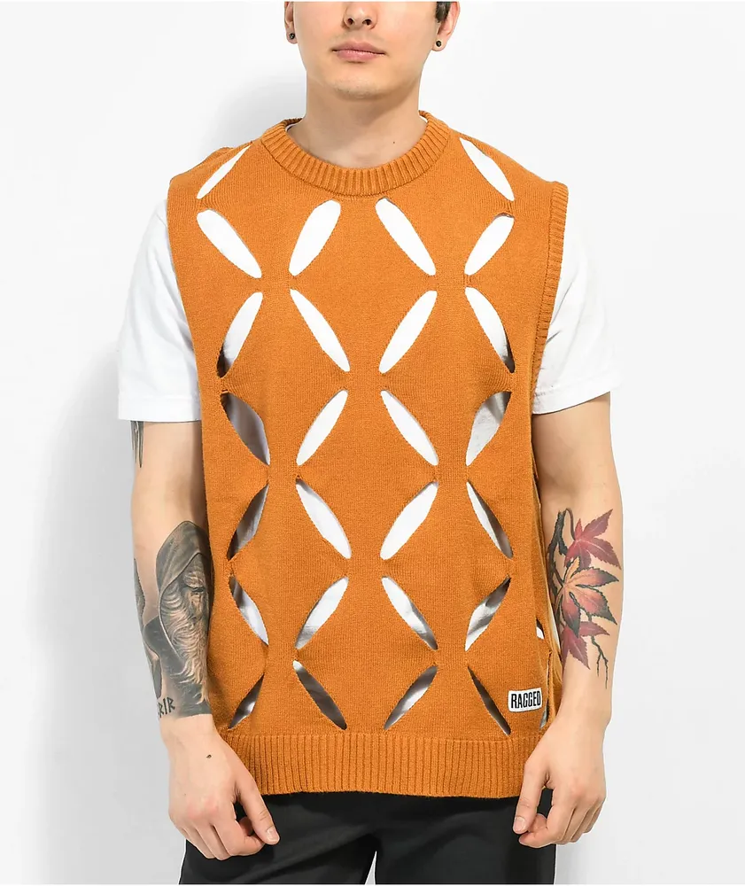 Ragged Priest Louie Tobacco Sweater Vest