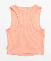 Ragged Priest Pink Ribbed Racerback Tank Top