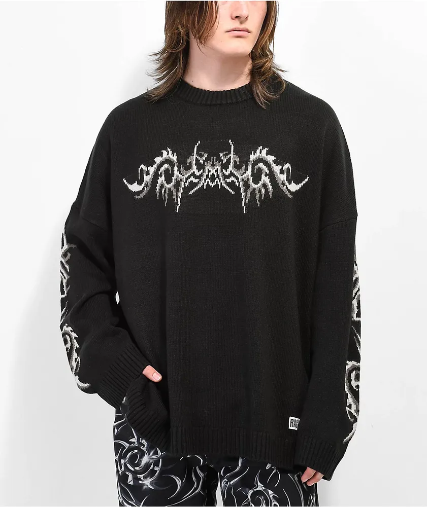 Ragged Priest Tribal Black Nano Knit Sweater