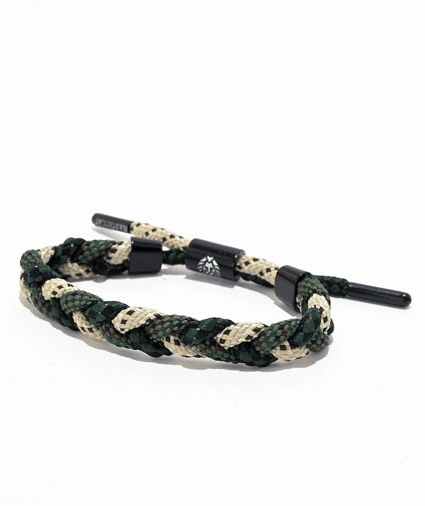 Rastaclat Camouflage Green Braided Bracelet