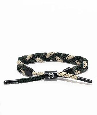 Rastaclat Camouflage Green Braided Bracelet