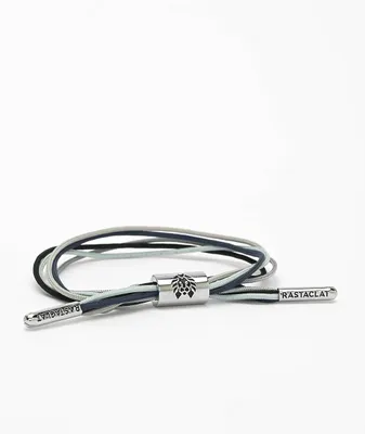 Rastaclat Electronegative 1.66 Blue, Grey & Black Multi-Laced Bracelet