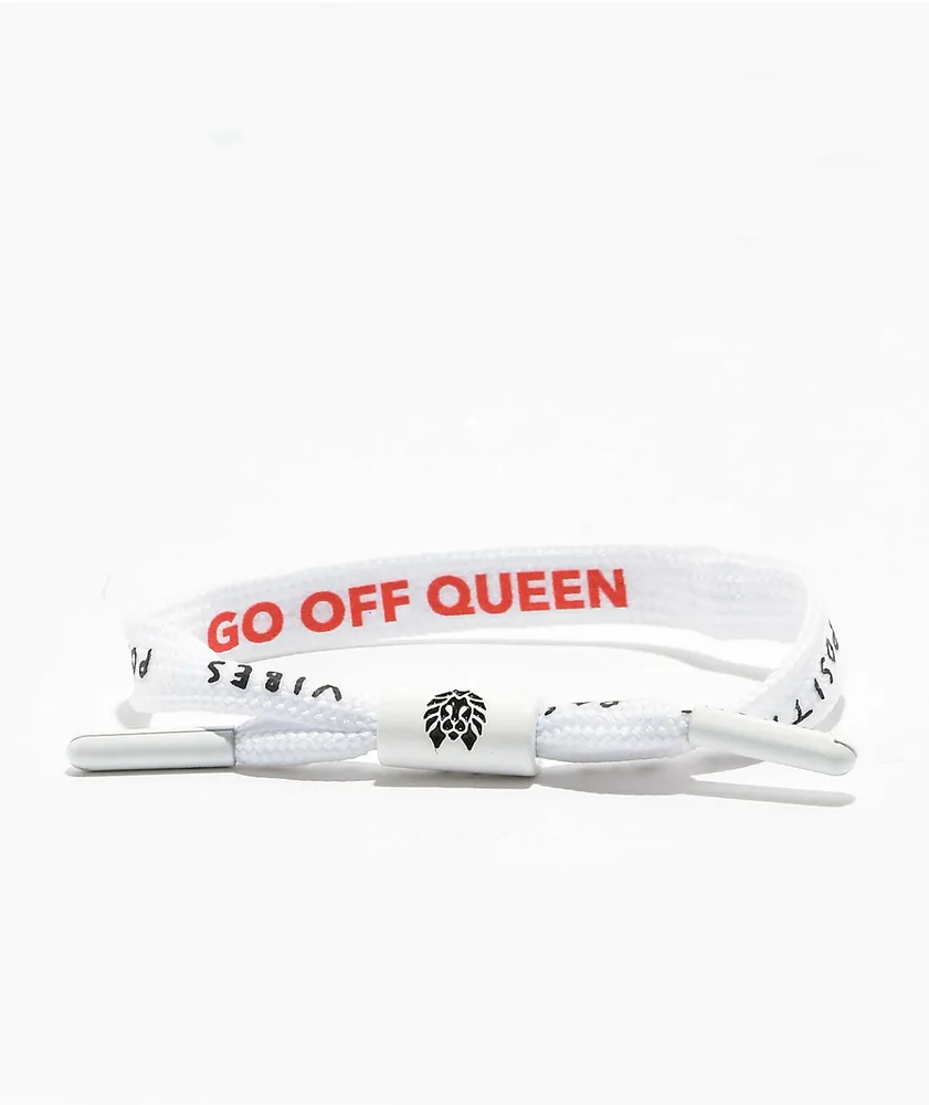 Rastaclat Go Off Queen White Shoelace Bracelet