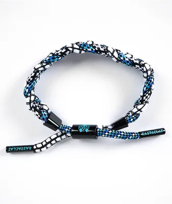 Rastaclat Hypnosis White, Blue & Black Braided Bracelet