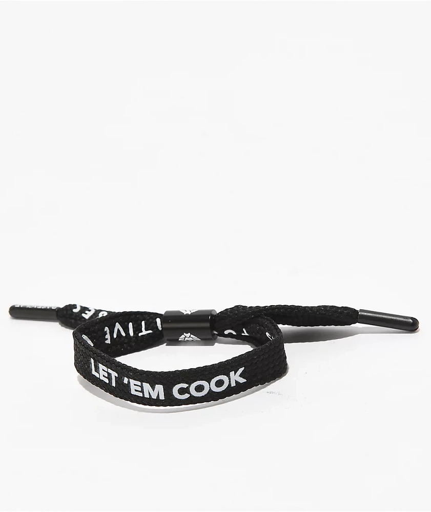 Rastaclat Let Em Cook Black Shoelace Bracelet