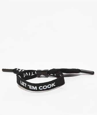 Rastaclat Let Em Cook Black Shoelace Bracelet