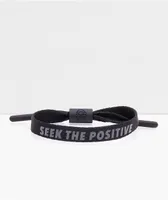 Rastaclat Seek The Positive Black Shoelace Bracelet