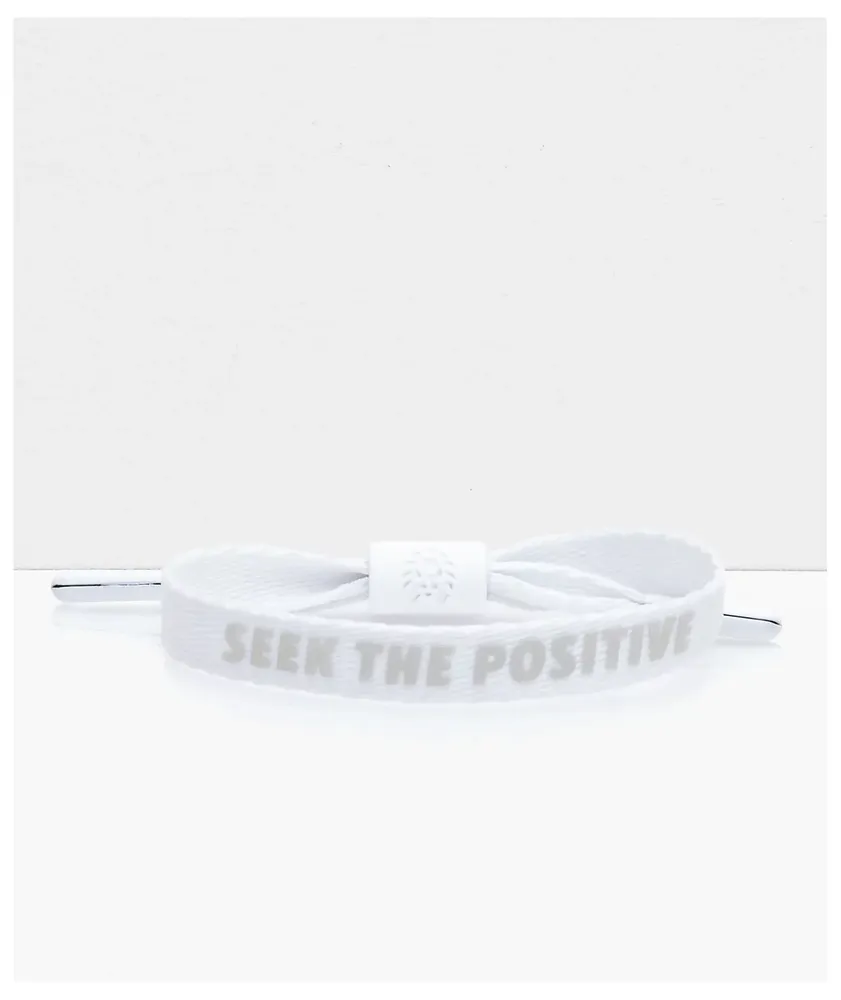 Rastaclat Seek The Positive White Shoelace Bracelet