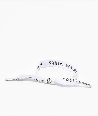 Rastaclat Verified Yapper White Shoelace Bracelet