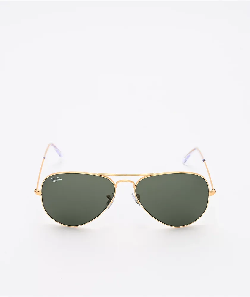 Ray-Ban Aviator Gold & Grey Green Sunglasses