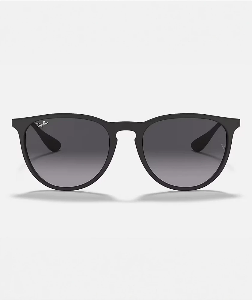 Ray-Ban Erika Rubber Black & Grey Gradient Sunglasses