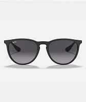 Ray-Ban Erika Rubber Black & Grey Gradient Sunglasses