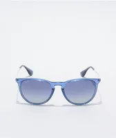 Ray-Ban Erika Transparent Blue Round Sunglasses