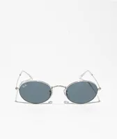 Ray-Ban ORB3547 Silver & Blue Oval Sunglasses