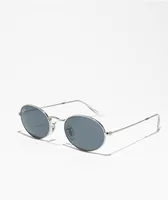 Ray-Ban ORB3547 Silver & Blue Oval Sunglasses