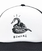 Real Buy Beware Snake Black & White Trucker Hat