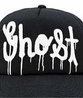 Real Buy Ghost Cursive Black Trucker Hat