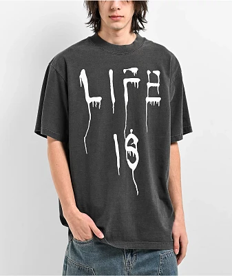 Real Buy Life Is Black Wash T-Shirt