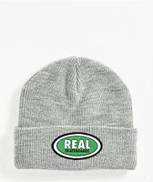 Real Oval Logo Grey Beanie