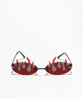 Red Hot Oval Sunglasses