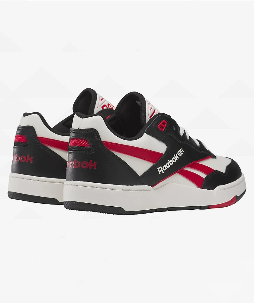 Reebok BB4000 II White, Black & Red Shoes