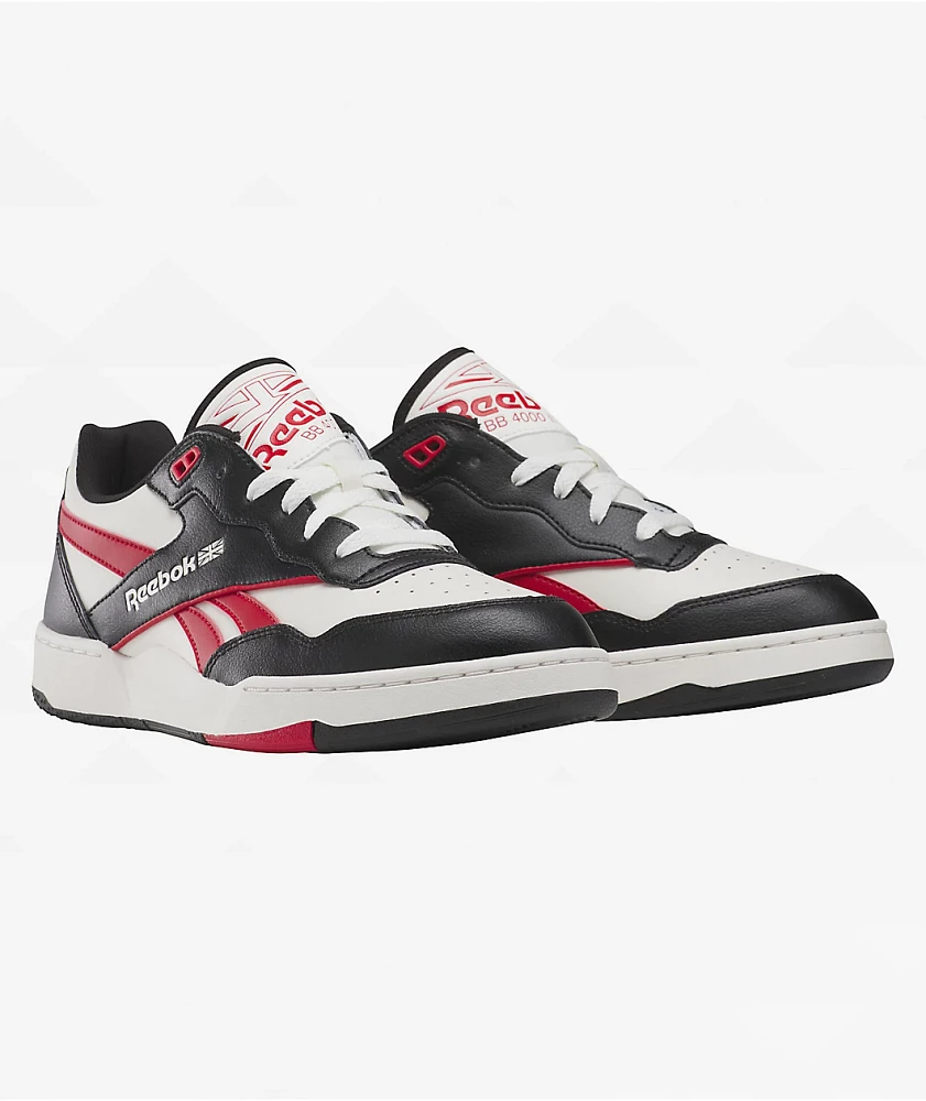 Reebok BB4000 II White, Black & Red Shoes