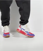 Reebok Classic Leather Legacy White, Blue & Red Shoes