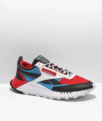 Reebok Classic Leather Legacy White, Red & Blue Shoes